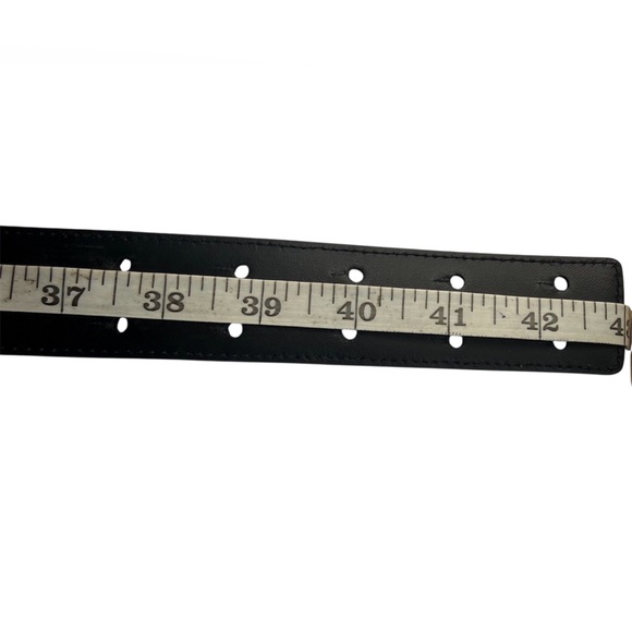 Moschino Black Leather Gold Letter Logo Belt - 48 main image 7